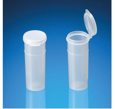 Sample Container Flip-top 50ml 2oZ Vial,STERILE, Clear (box of 600)