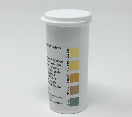 Chlor-Assure Chlorine Test Strips 0-200ppm  vial of 50