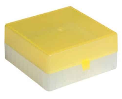Microtube Storage box 2ml PP-Yellow 100 positions (pack of 5)