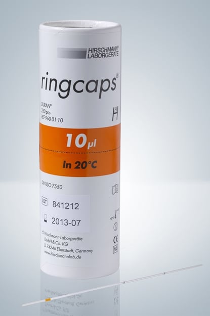 Ringcaps Disposable Capilliary Pipette 10ul  pk of 250